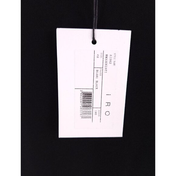 IRO Ekioti Crepe Mini Dress Size 40 M Black NWT - Picture 8 of 13